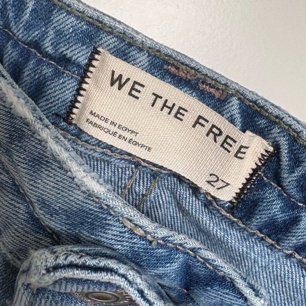 NEW NWT Free People Kellee High Rise Palazzo Jeans Plaza Blue 27 Wide Leg - Picture 7 of 9